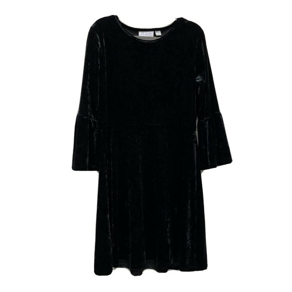 Children’s Place Girls XL 14 Black Velvet Dress